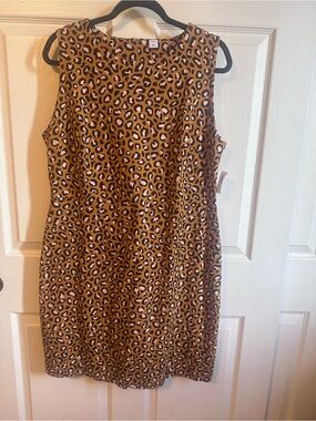 Old Navy Brown and Black Leopard Print Mini Dress